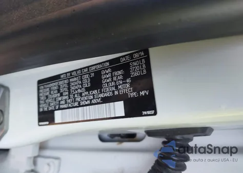 2015 Volvo Xc60 T5 Platinum из США, поврежденный, VIN YV440MDM3F2665183